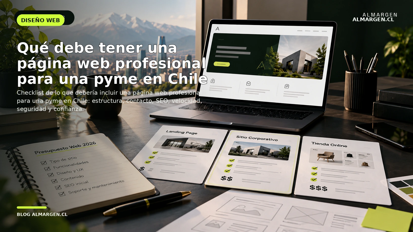 Qué debe tener una página web profesional para una pyme en Chile